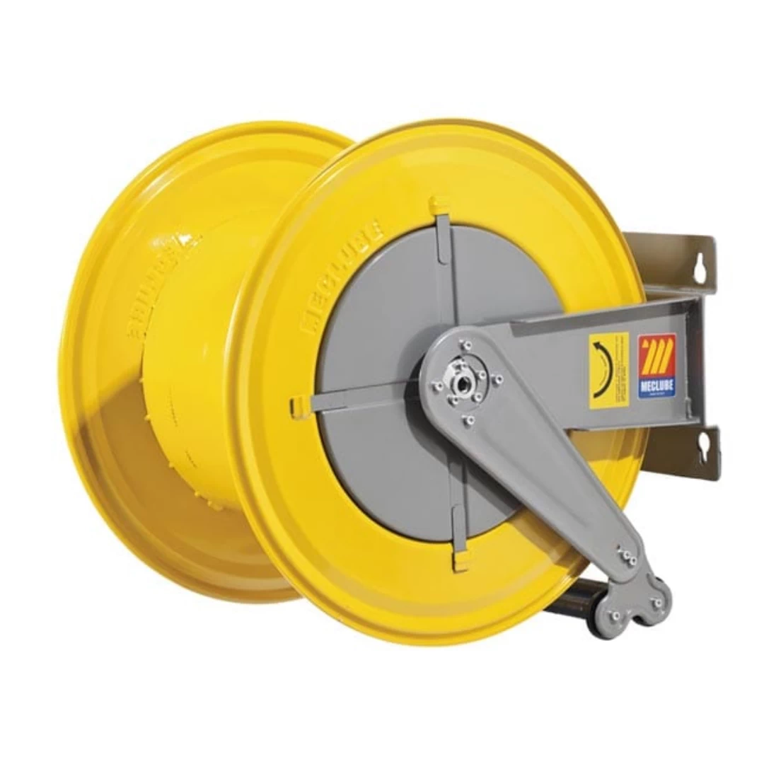 Meclube F-560 Industrial Hose Reel for Diesel, bare, 1" inlet-outlet connection.