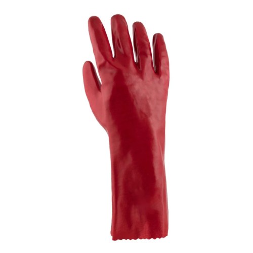 Gloves, PVC, 35cm, Elbow Length, Red