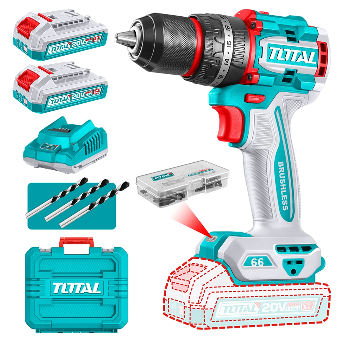 Total Tools 20V Brushless Cordless Impact Drill